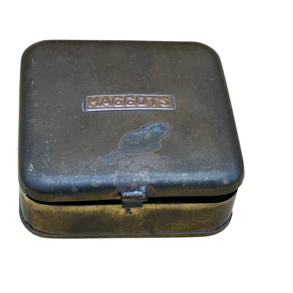 Brass Bait Boxes Worms Maggots Gorpcore Brass Antique trinket hinged nestle - Picture 5 of 13